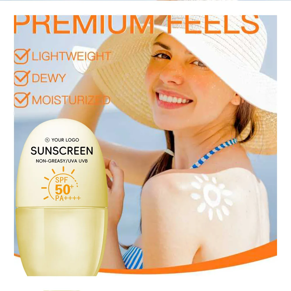 Natural Vegan Sunscreen Lotion Sunblock Spf 50 Safe Glow Moisturizing Waterproof UV Face Sunscreen Cream for Black Skin