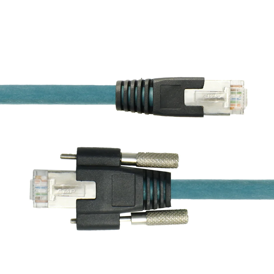 Cable de Cámara Industrial Cable de Red de Gb con Rosca para Cámara Industrial Cable Blindado de Alta Flexibilidad