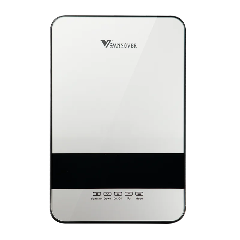 Hannover DHC Smart Energy-Saving IPX4 Waterproof Plastic Tankless Water Heater for Household Outdoor Hotel & Car Use LED Display