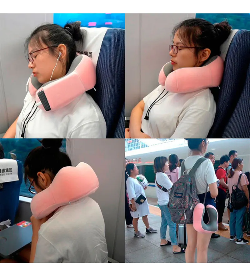 Car U Shaped Memory Foam Neck Pillows Soft Slow Rebound Space Travel Pillow Solid Neck Cervical Healthcare Bedding DropShipping