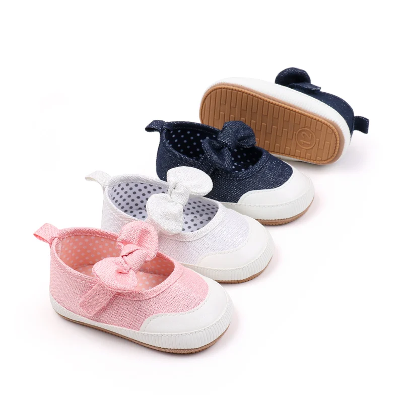 2024 New Arrival Fashionable Toddler Girls Shoes Denim Material with Soft TPR Outsole for Spring Summer Autumn