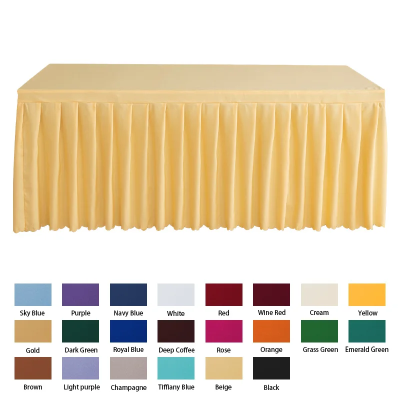 Rectangular White Conference High Table Cloths Party Luxury Tablecloth for Table Covers for Events Custom Logo Wedding Europe
