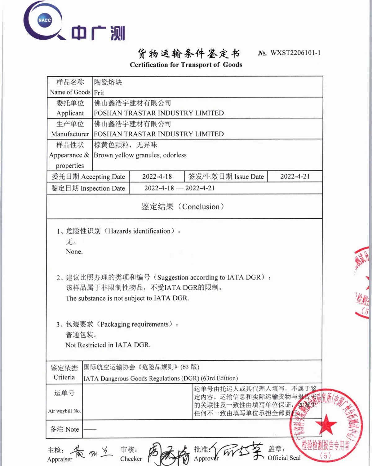 Foshan Trastar Building Materials Limited