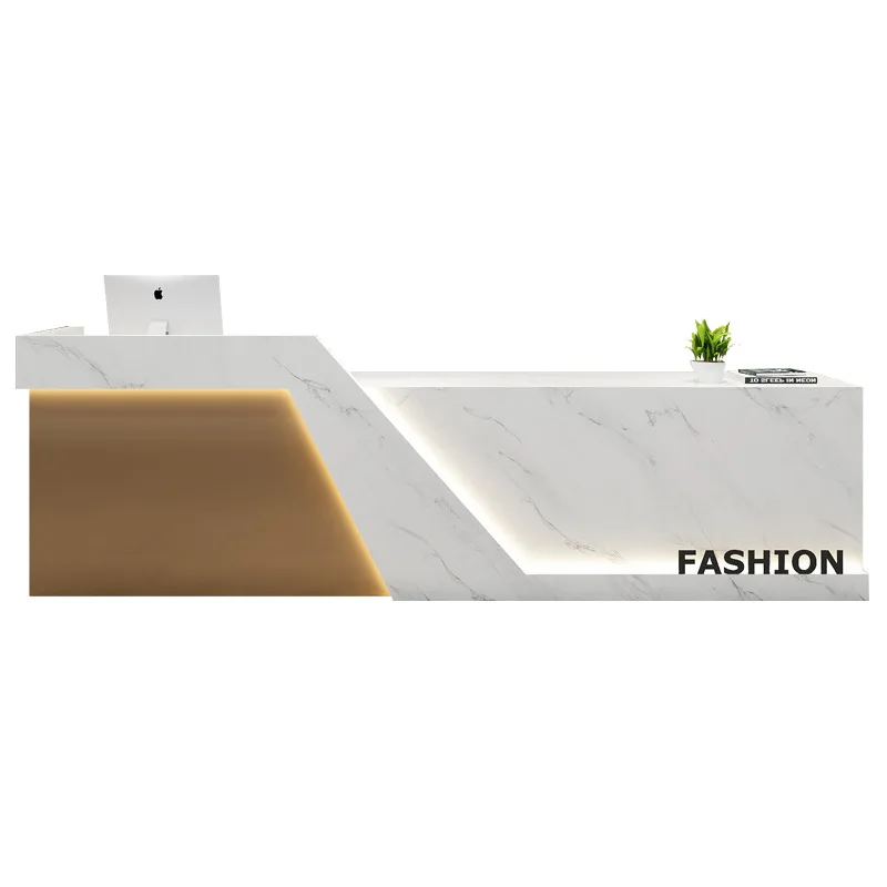 Inconceivable Design Marble Stone Table Salon Reception Counter Desk Beauty Custom Design Reception Table