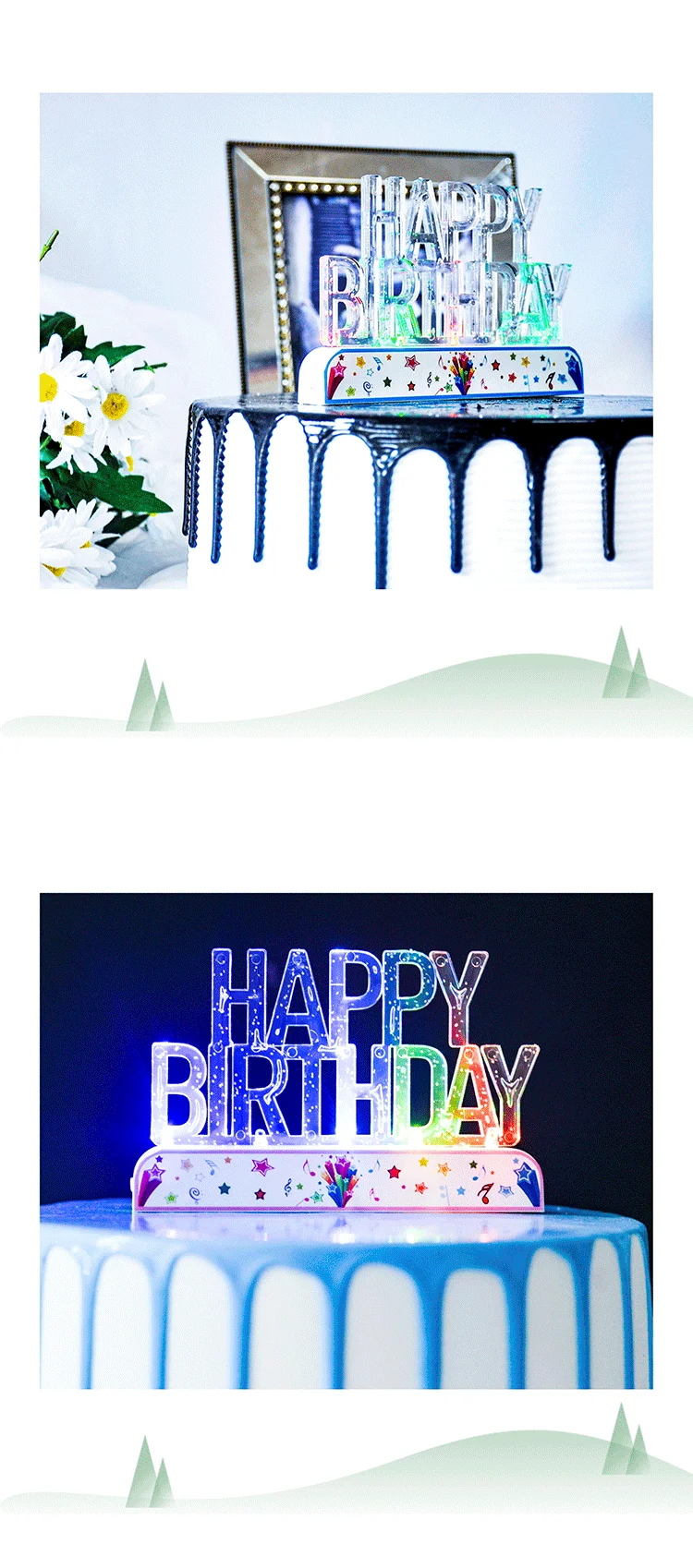 Led Birthday Candle With Music Style Buy Battery Powered Flameless