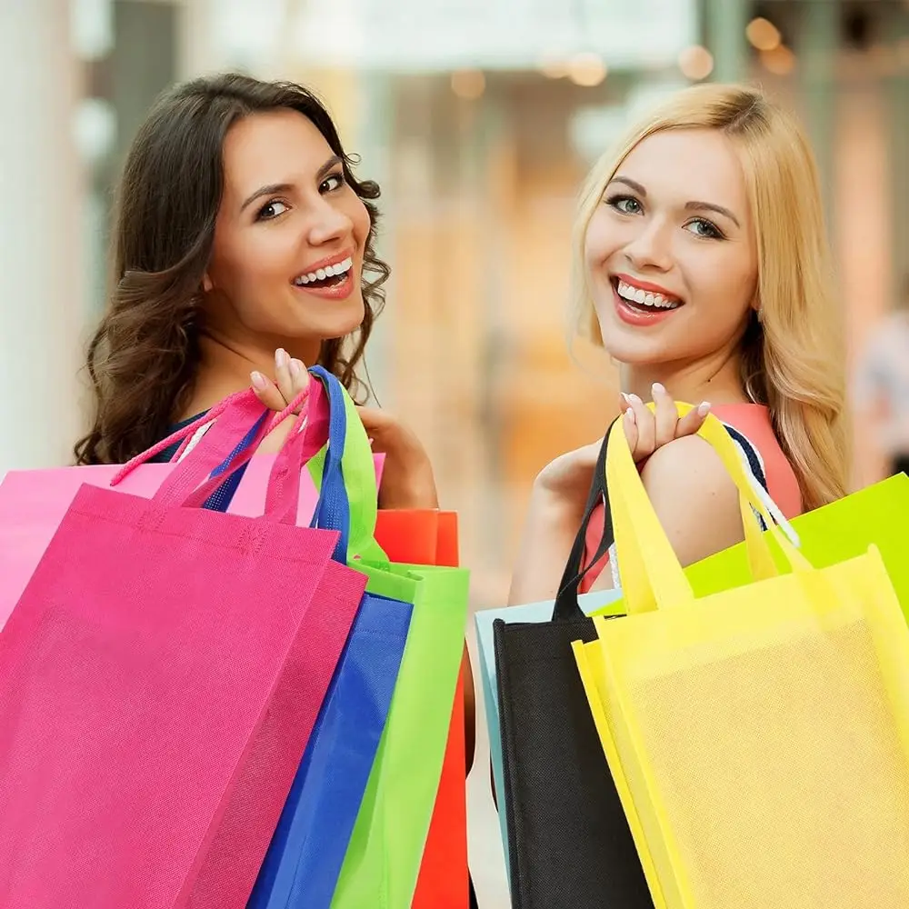 Foldable Non-woven Fabric Shopping Tote Bag pp Laminated Nonwoven Non Woven Fabric Carry Gift Shopping Tote Bag with logo manufacture