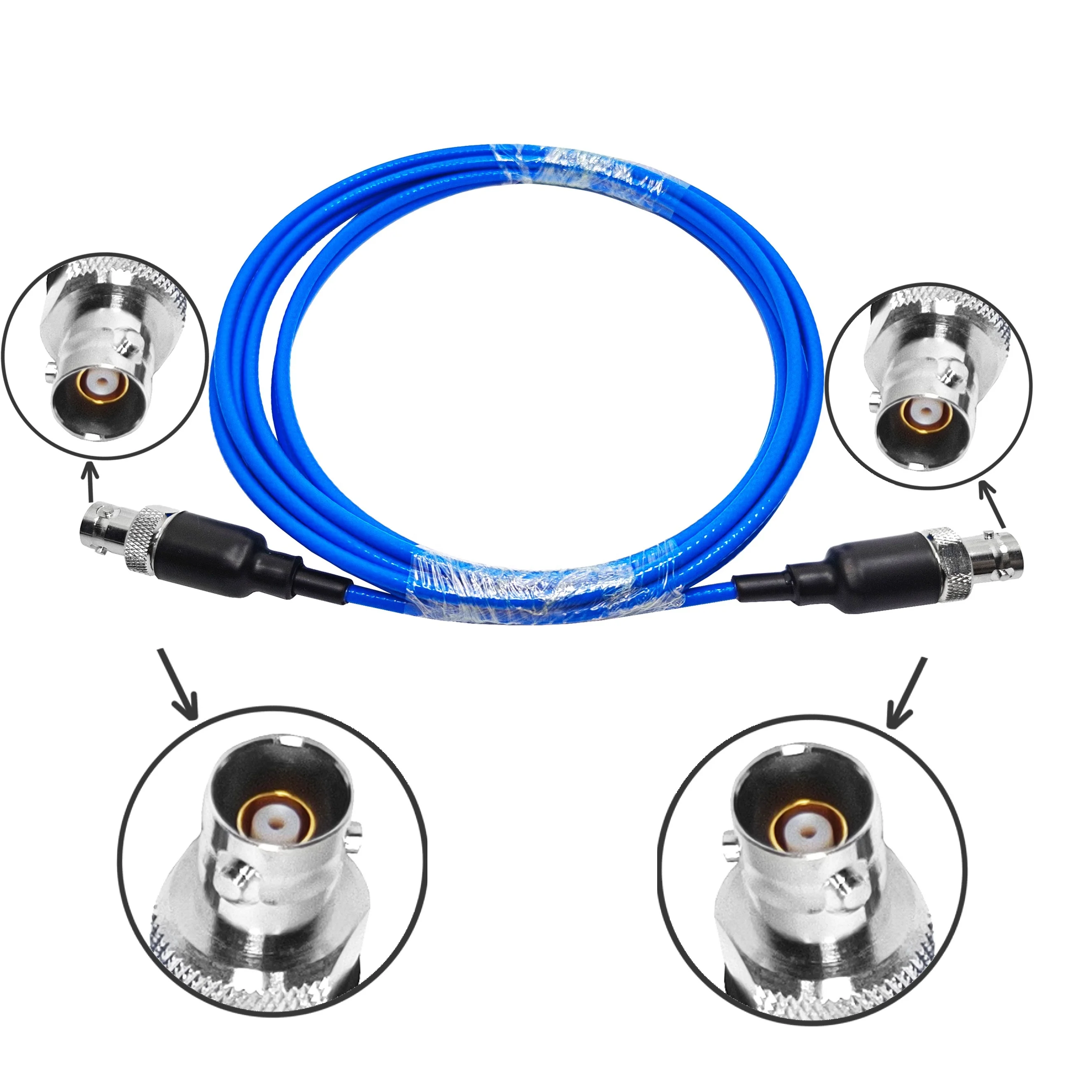 Triaxialkabel mit drei Kontakten: TRB-Buchse weiblich zu TRB-BNC-Buchse weiblich, geräuscharmes Triaxial-Testanschlusskabel mit TRX316- und TRX142-Leitung für MIL-STD-1553B