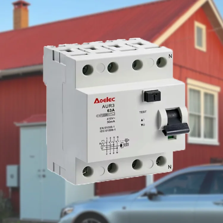 AUR3 3P+N KEMA Certificate with High Breaking Capacity RCCB