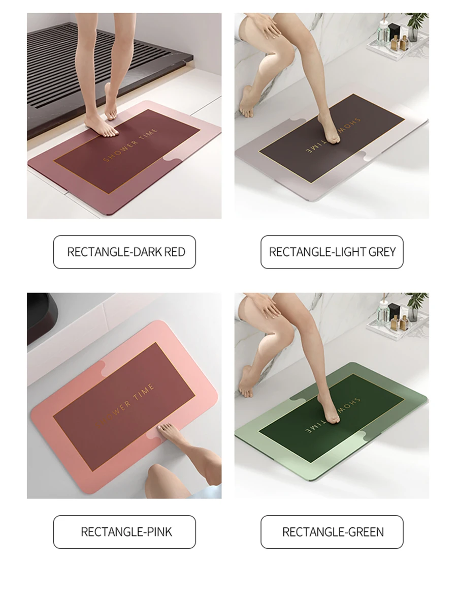 Amz Custom Non Slip Water Absorbent Rugs Rubber Door Mats Diatom Mud