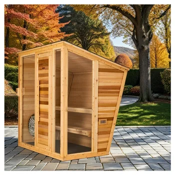 Modern traditional 3-6 person outdoor wooden dry wet cedar sauna cabin