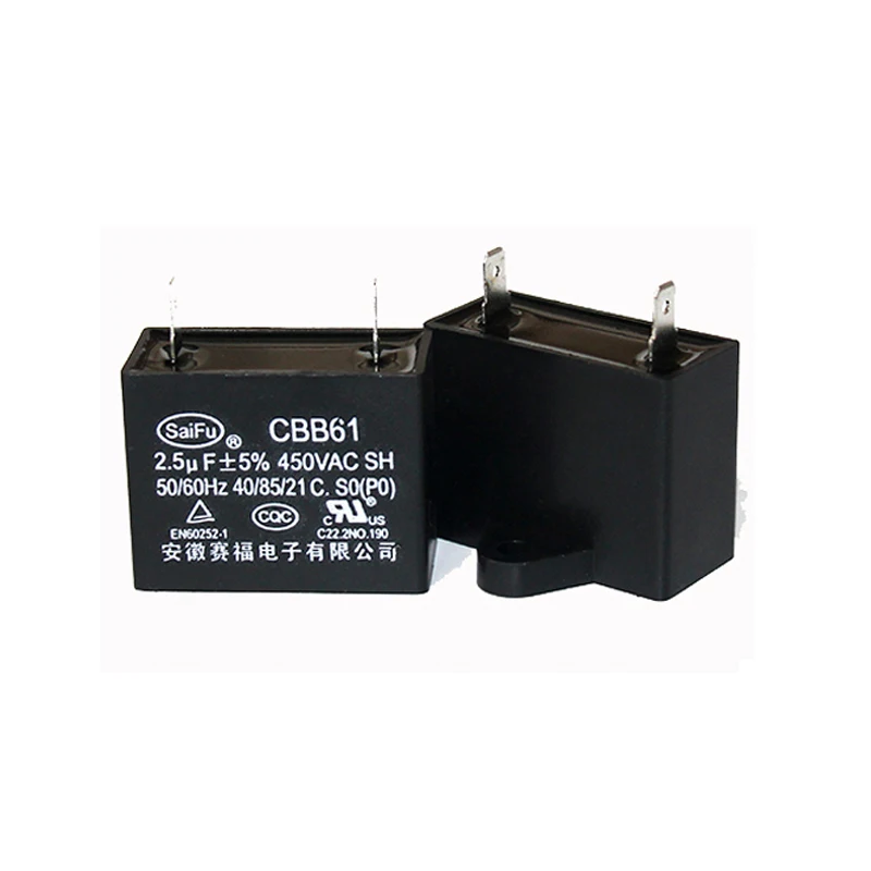Black Gate CBB61 Ceiling Fan 3.5 Microfarad 450VAC Capacitor