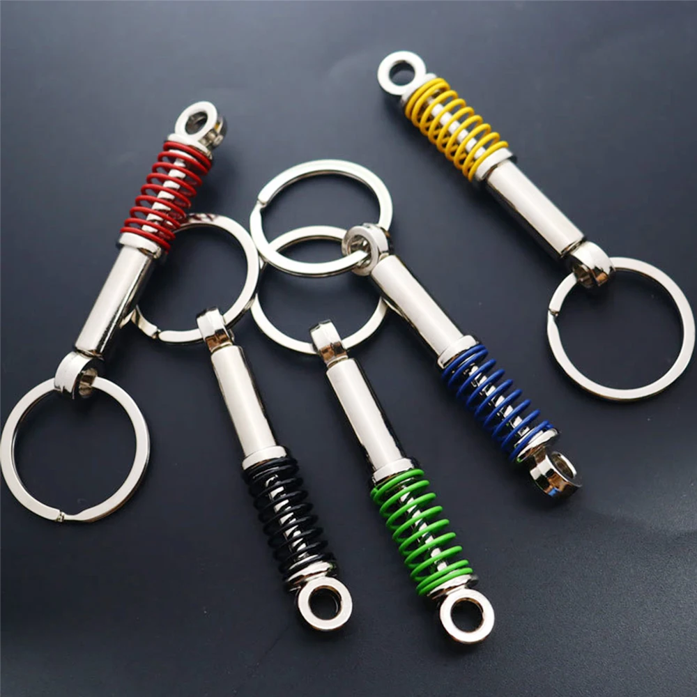 Creative Metal Shock Absorber Keychain for Car Modification Personalized Auto Parts Gift