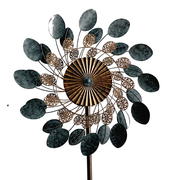 Hot Selling Copper Windmill Metal Wind Catcher Kinetic Garden Wind Spinner Art for Garden