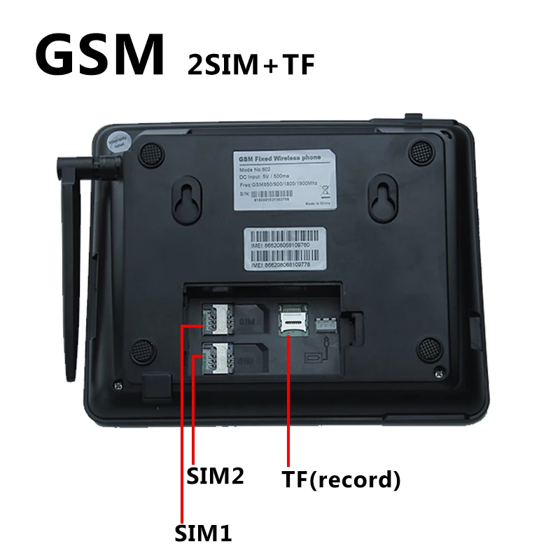 Teléfono de escritorio GSM inalámbrico - Quadband, función SMS