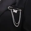 Double-layered butterfly brooch in the middle