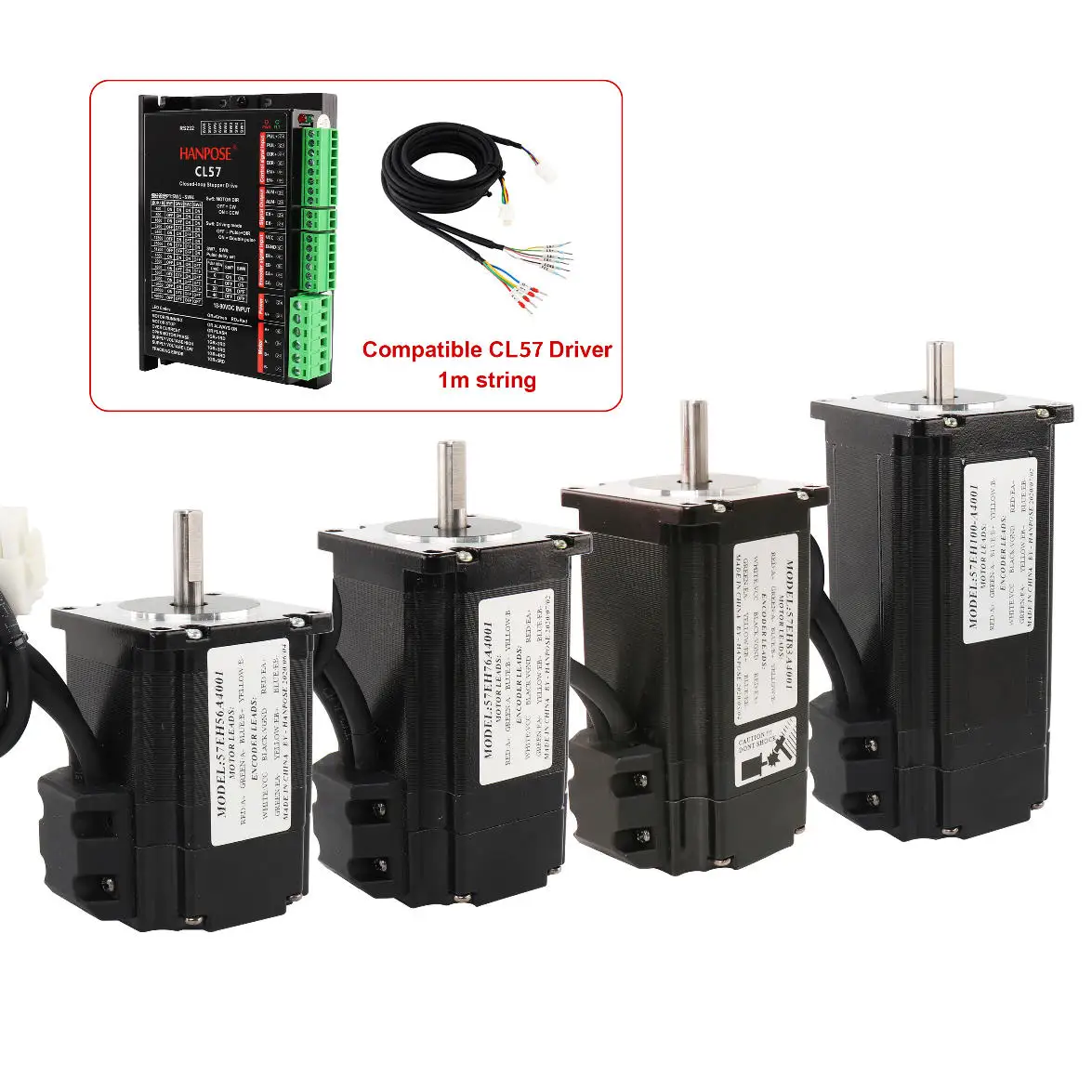 HANPOSE Nema 23 Servo Stepper Motor 57EH56/76/83/100/112+CL57 4.0A 1.3N. m Closed-loop Motor