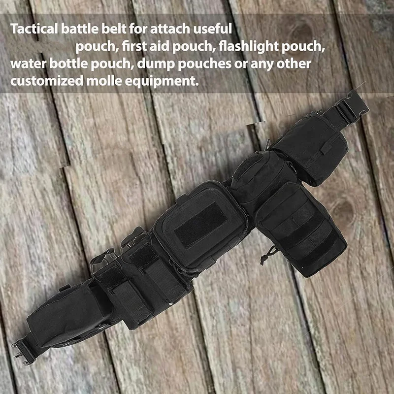 High Duty Outdoor Lightweight Premium Mountaineering Tactical Battle Belt Detachable Duty Belt Multifunctional Utility Belts