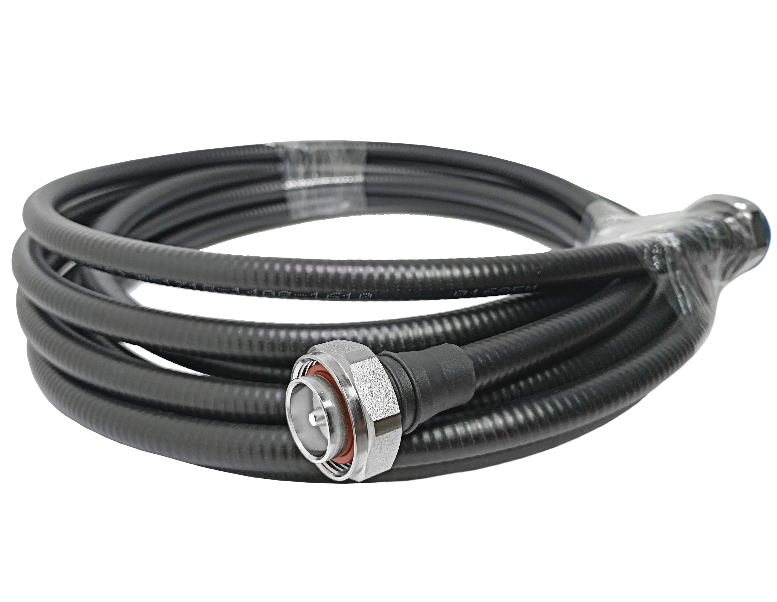 Custom 6 meters RF cable assembly 1/2" super flexible jumper cable with 7/16 Din male to 7/16 Din Male connector manufacture