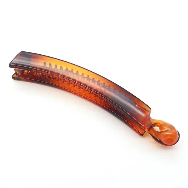 Amazon Hot Selling Brown Hair Clips Plain Hair Clips Banana Barrette Clip