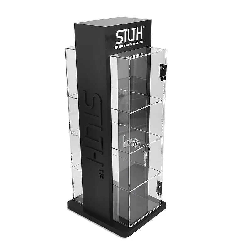 lockable cigarette case Smoke Shop Display Lockable Cigarette Display Rack Countertop Device  Cartridge Pusher Acrylic Display Stand