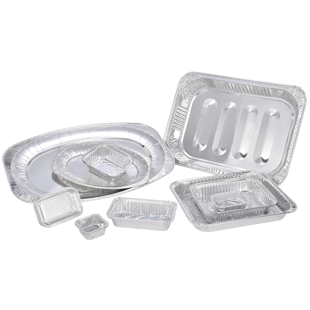 product 6600 ml large disposable bbq grill pan aluminum foil food tray barbecue cooking aluminum foil containers-8