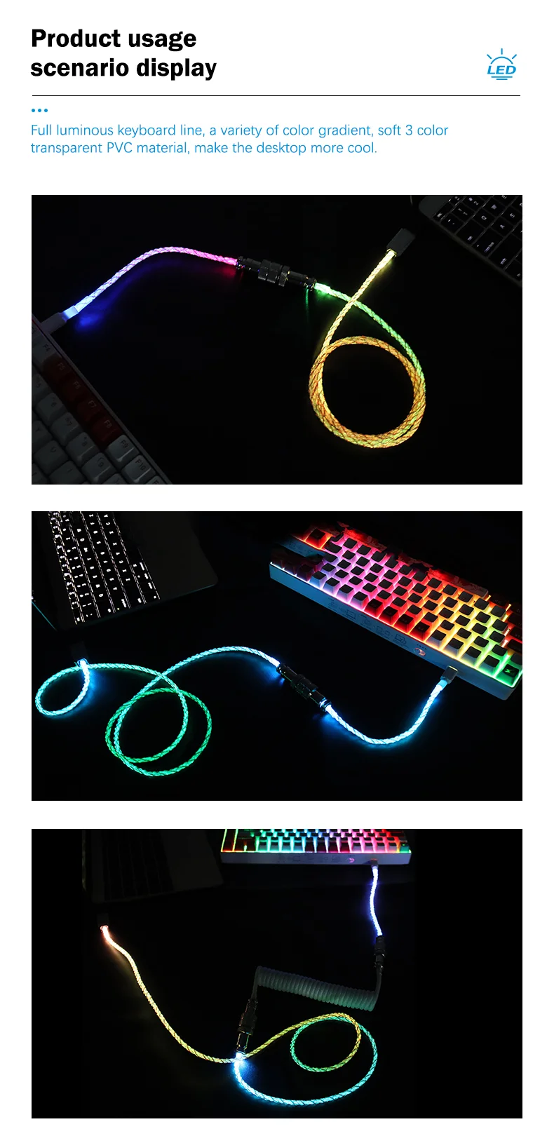 Usb To Type C Cable For Mechanical Keyboard M Rgb Mechanical Keyboard