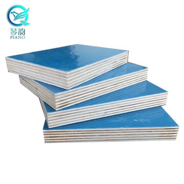 18mm 4x8 Green Yellow Blue Colour pp Plastic Laminated Film Faced Plywood Sheet for Construction / En314-2 Standard