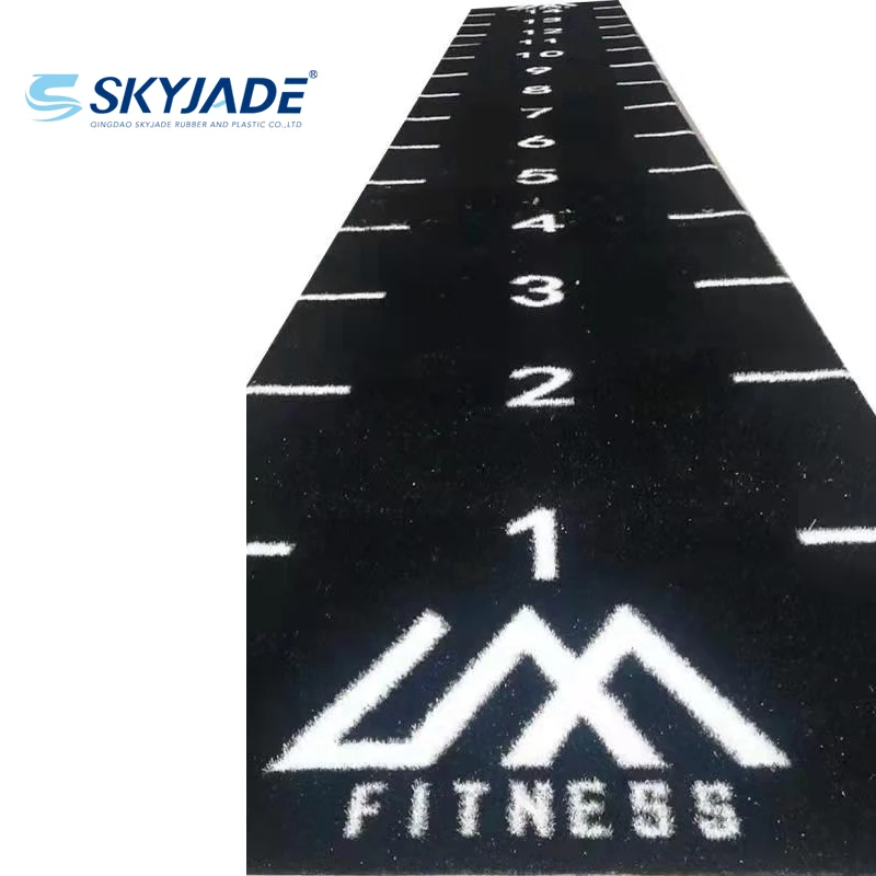 Customized GYM Turf Green Color with Numbers Artificial Grass Sledge Track