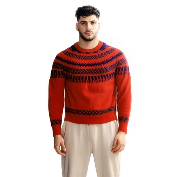 Factory customized Christmas wool blend casual and fashionable men's sweater