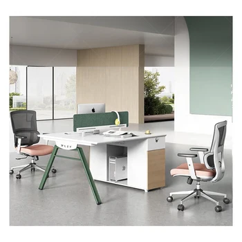 Factory Direct Professional Finance Staff Desk And Chair Combination Workstation Computer 1/2/4 Person Office Cubicles Desk
