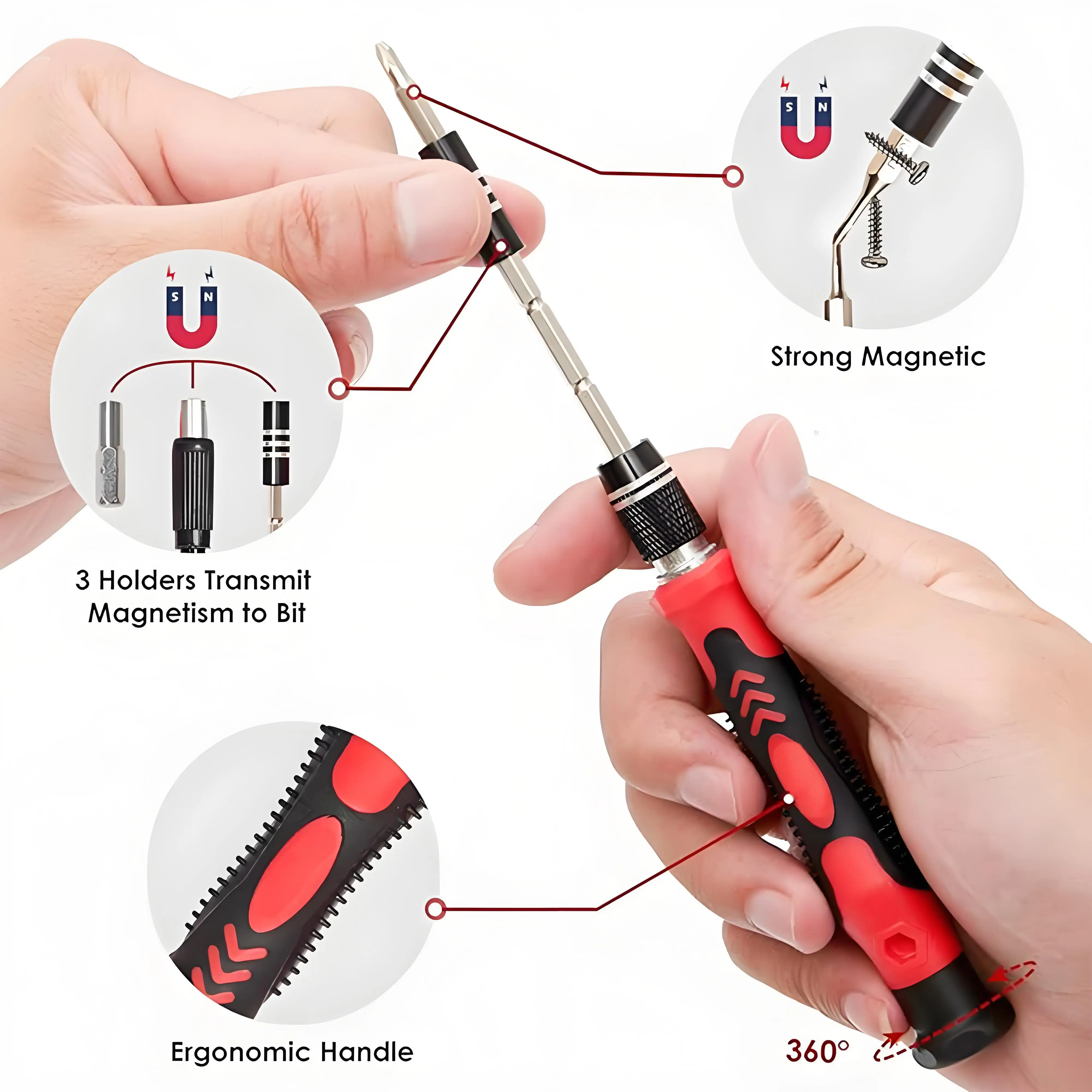 115 in 1 DIY OEM Multi-Purpose Small CRV Steel Household Auto Repairing Tools Screwdriver Set Magnetic Tip Cell Phone Repair Kit - Image 4
