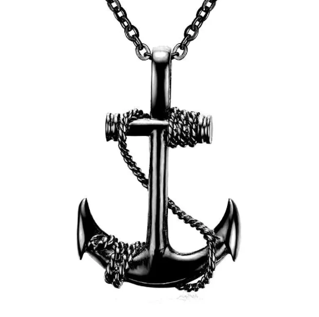 Stainless Steel Sea Anchor Sailor Man Men Necklaces Chain Pendants Punk  Rock