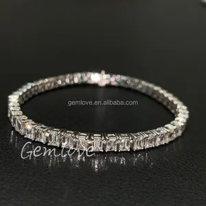 Mens Lab Diamond Cuban Link Bracelet 18K Gold Black/Blue/Green Diamond Hiphop Chain Elastic Stretch Luxury Jewelry for Men