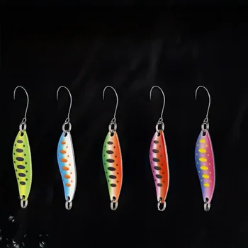 Taiyu Curved Willow Blade Spinner Lure, 5g 4.5cm Micro Fishing Spoon for Topmouth Culter, Minnow White Bait, Wholesale Fish Hook – Metal Jig – view 3