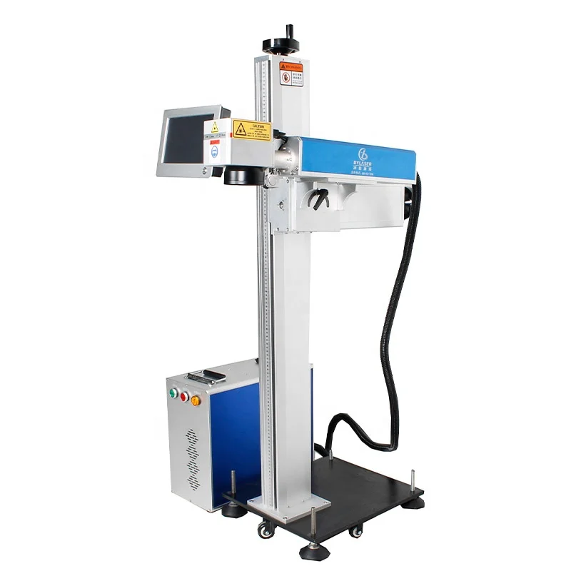 High Efficiency Marking the Tpv Cable Pvc Pipe Fly Type Fiber Laser Marking Machine for Production Line