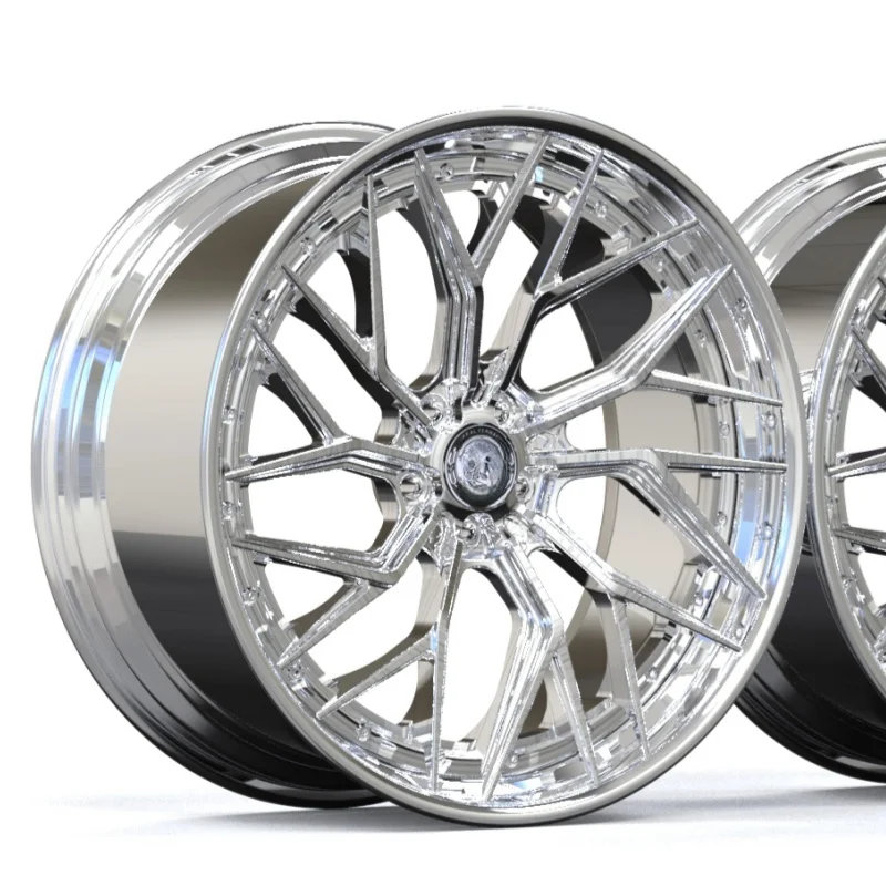 XINLAI Hot Sale Brushed Polished 5x120 5x112 5x114.3 18 19 20 21 22 Inch 2 Piece Forged Wheels for Racing Car Wheel - Image 2
