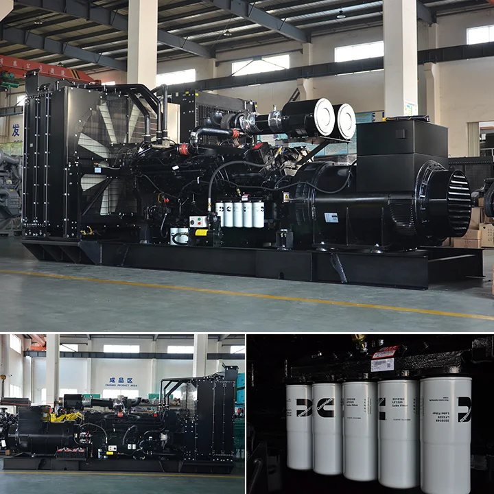 Shortly Delivery Large Power Generators 1200 kw 600 v Synchronizing Panel 1500kva diesel Generator