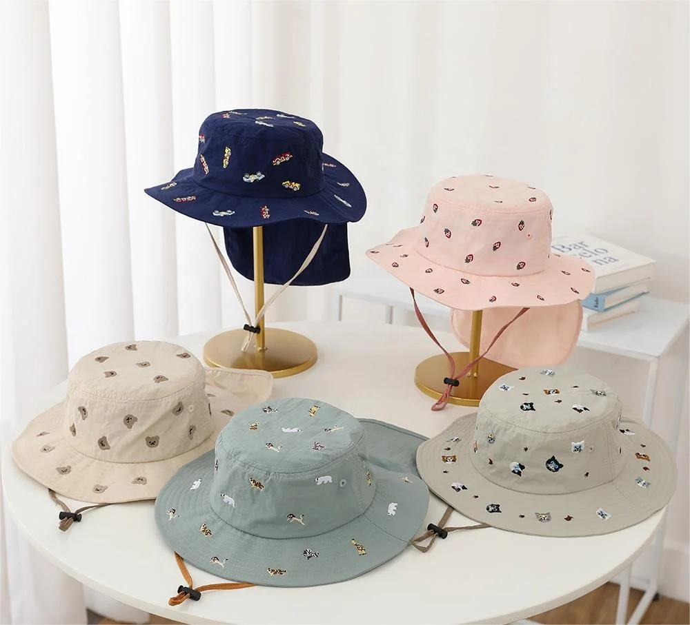 WD-A69 Sun Protection Toddler Hat UPF 50+ Blue Bucket Hat