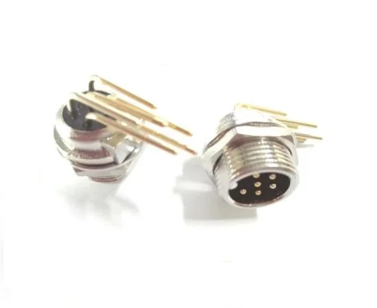 Разъем GX12 с прямым углом, 2-5 пинов, 5A-125V, серебристый