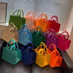M Summer Color Non Woven Felt Bag Handbag Grocery Non Woven Reusable Felt Tote Non Woven Bag