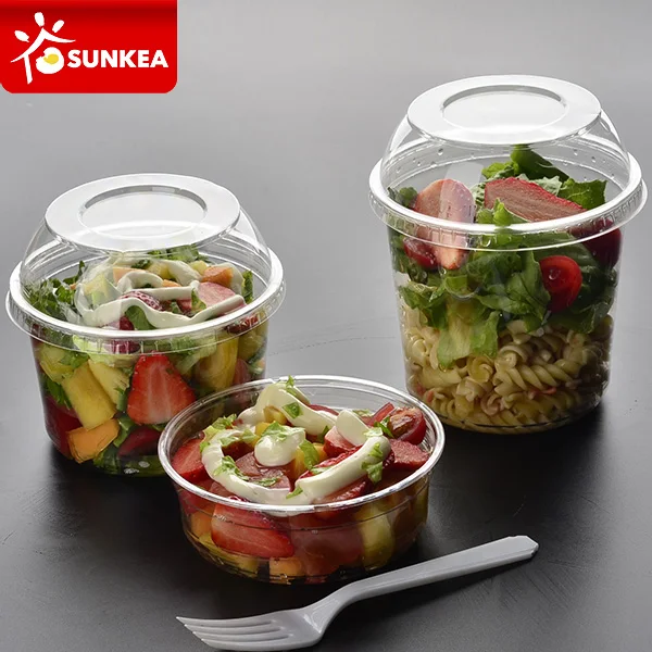 Fruit Salad PET Plastic Cup with Lid - Buy Fruit plastic cup, Disposable  fruit cup, Salad PET Plastic Cup Product on Food Packaging - Shanghai  SUNKEA Packaging Co., Ltd.