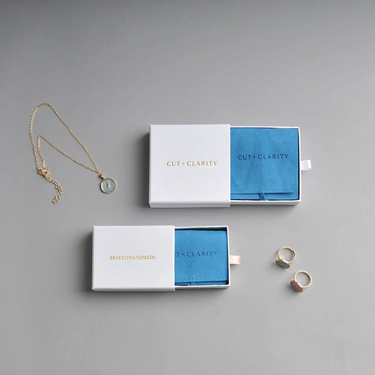 Special Custom Modern Minimalist Design High Quality Paper Jewelry Box Packaging Bag