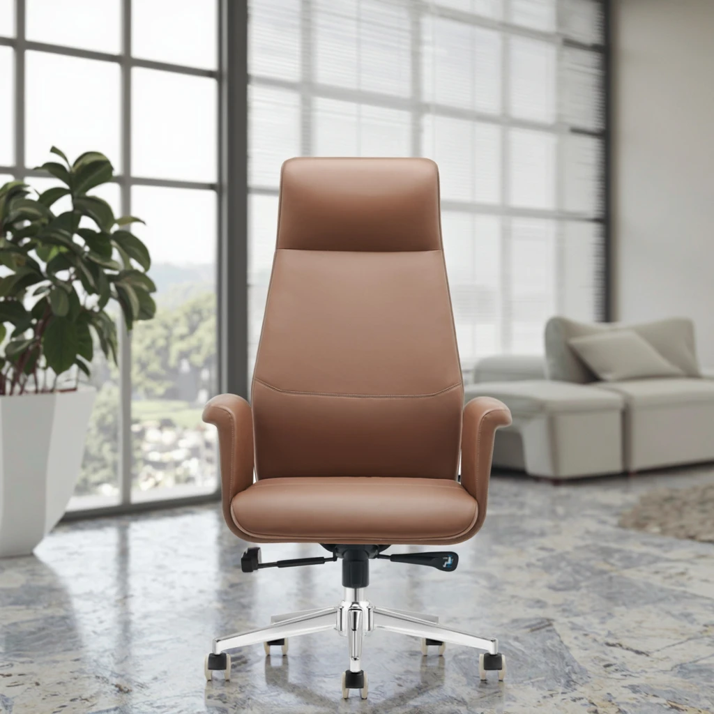 Luxury Executive Chair Detachable Headrest PU Leather Surface Professional Auditorium Seating 5
