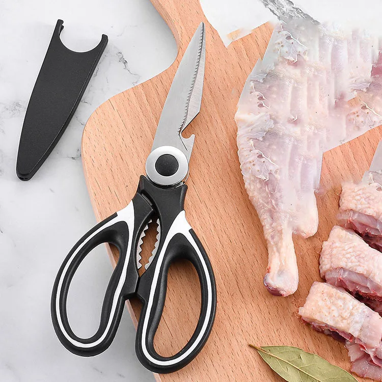 Многофункциональные кухонные черно-белые ножницы домашние для уничтожения рыб куриных костей из нержавеющей стали в виде панды
