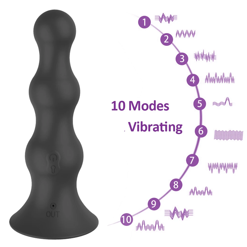 Remote Control  Electric Charging Anal Plug Vibrator  Prostate Massager Plug for Woman Giant