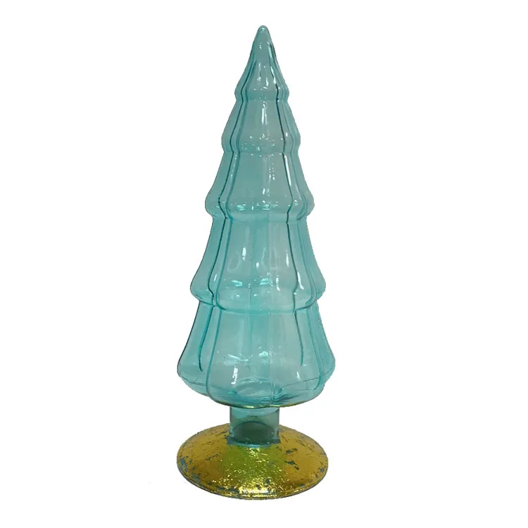 Modern vintage target red hand blown glass Christmas tree for sale supplier