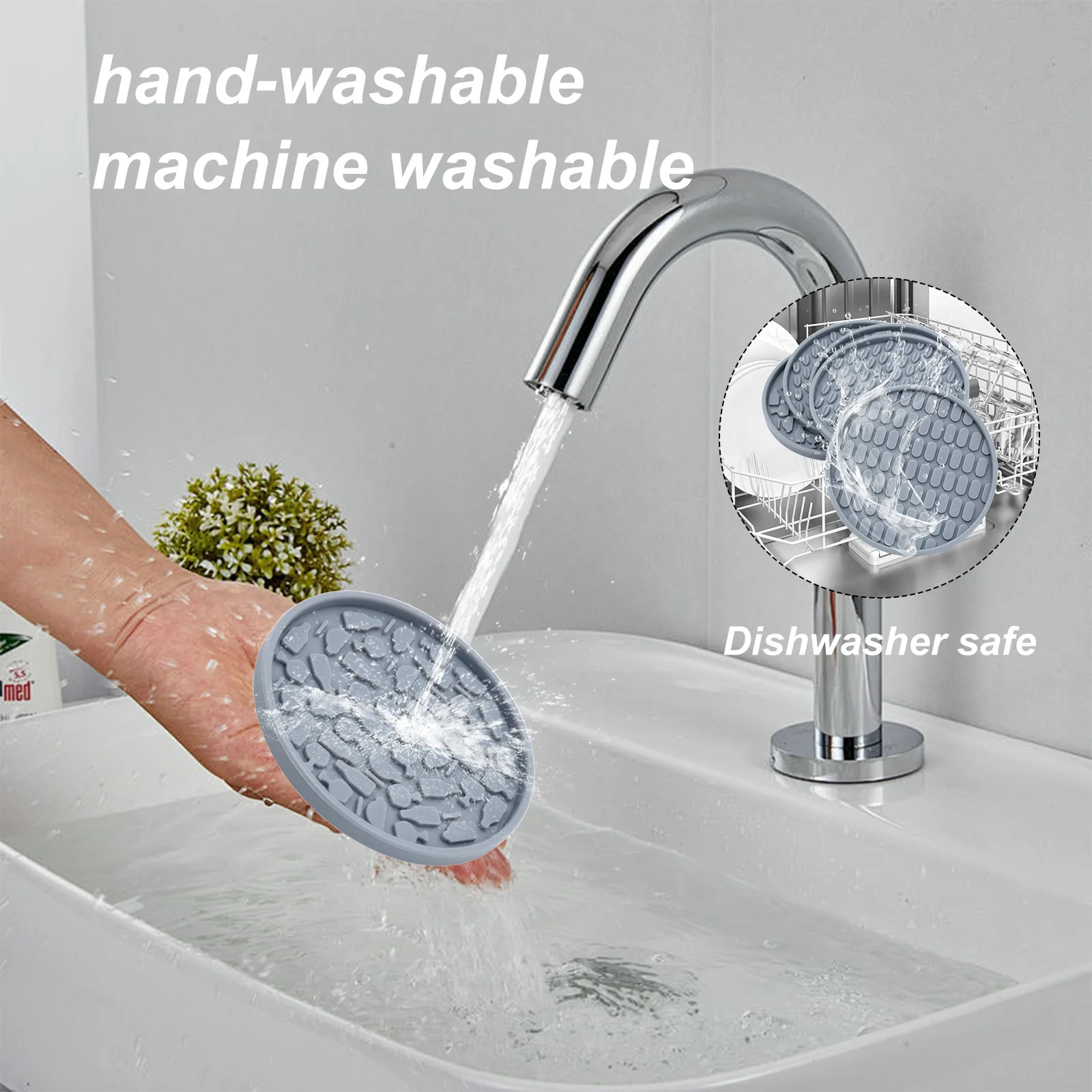 Modern Silicone Coaster Set Heat Resistant Reusable Teacup Cushion Dining Table Insulation Pad Household 10cm High-end supplier