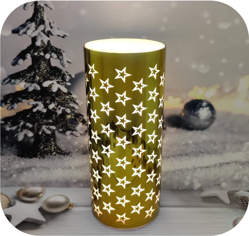 Guanmei home decoration 48 new designs glass candle holder clear glass vase with led lights factory