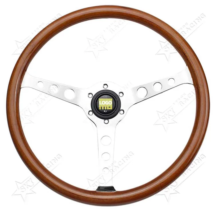 380mm 15inch Universal Classic Vintage Real Wooden Volante Jdm Solid