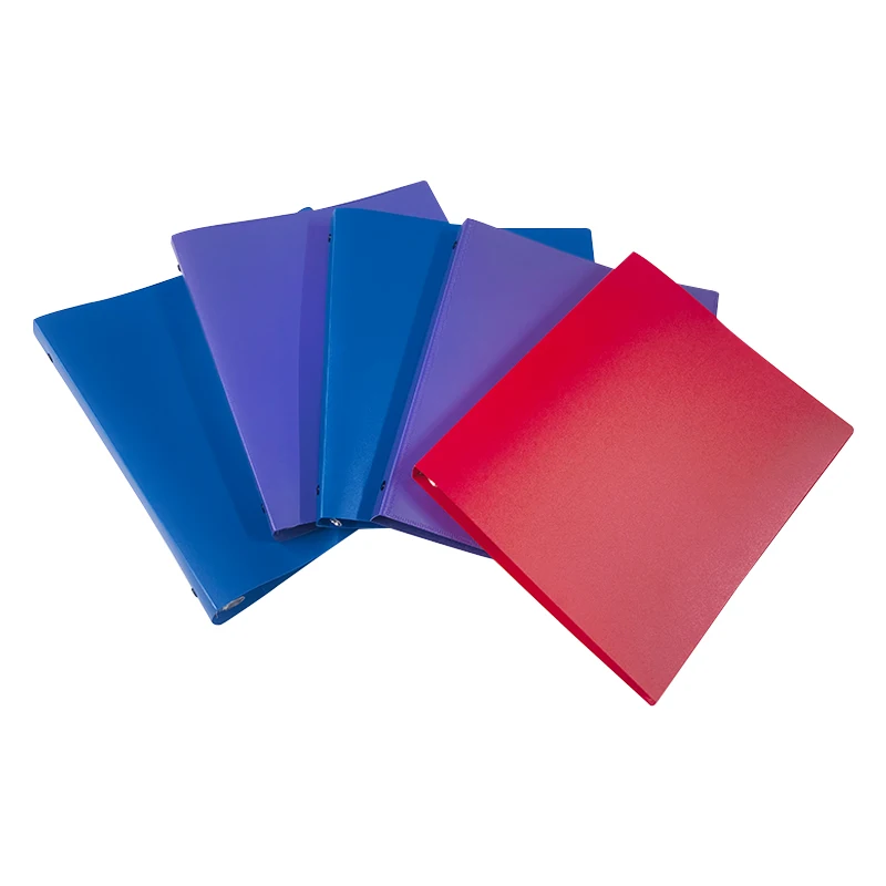 Factory Supply Custom Logo 1 Inch 3 Ring Binder File Folder PP Foam Plastic Office Filing Various Sizes Loose Leaf 3D Binder